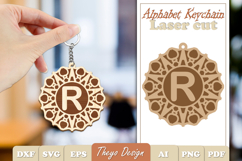 Alphabet Keychain Lasercut|Monogram Alphabet Keychain Bundle Product Image 19