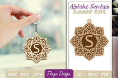 Alphabet Keychain Lasercut|Monogram Alphabet Keychain Bundle Product Image 19