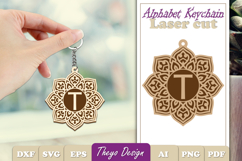 Alphabet Keychain Lasercut|Monogram Alphabet Keychain Bundle Product Image 20