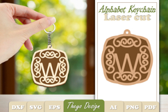 Alphabet Keychain Lasercut |Alphabet Keychain Letter W Product Image 1