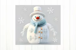 Knitting Snowman PNG. Christmas Tumbler Wrap. 20 OZ Product Image 2