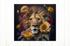 Lion With Flowers Tumbler Sublimation Wrap. 20 OZ Tumbler Product Image 2