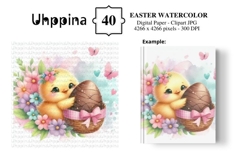 40 Easter Watercolor Digital Paper Clipart JPG Product Image 7
