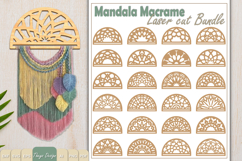 Hanger Macrame Laser Cut | Wood Frame Weaving Macrame Bundle Product Image 1