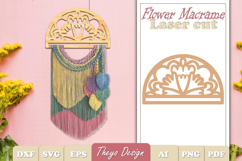 Hanger Macrame Laser Cut | Wood Frame Weaving Macrame SVG Product Image 1