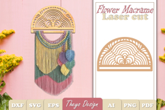 Hanger Macrame Laser Cut | Wood Frame Weaving Macrame SVG Product Image 1