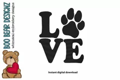 Dog love, puppy love, embroidery design instant download Product Image 1