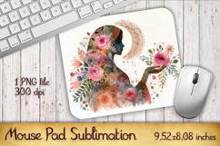 Flower Woman mouse pad sublimation Product Image 1