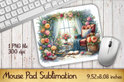 Cozy Reading mouse pad sublimation Product Image 1