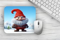Watercolor Cute Gnome Mousepad, Gnome Mousepad Sublimation Product Image 1
