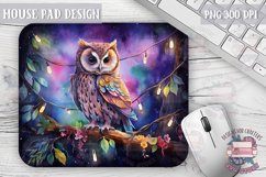 Mouse Pad Sublimation OWL magic lights funny PNG mousepad Product Image 1