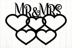 Love Photoframe for Laser Cutting. Mr and Mrs SVG Product Image 2