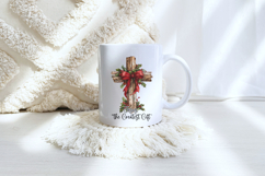Jesus Christmas Cross PNG, Christian Christmas png Product Image 3