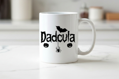 Dadcula Daddy Vampire Halloween Spooky Bat Spider PNG SVG Product Image 3