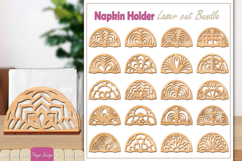 Wooden Napkin Holder Laser Cut | Snowflake Napkin Bundle Product Image 1