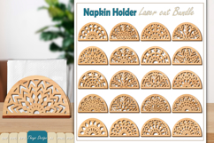Wooden Napkin Holder Laser Cut | Snowflake Napkin Bundle Product Image 1