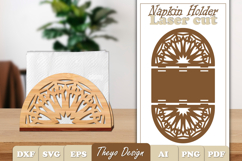 Wooden Napkin Holder Laser Cut | Mandala Napkin Bundle Product Image 15