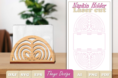 Wooden Napkin Holder Laser Cut | Snowflake Napkin Bundle Product Image 5