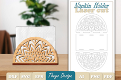 Wooden Napkin Holder Laser Cut | Snowflake Napkin Bundle Product Image 5