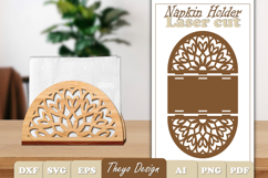 Wooden Napkin Holder Laser Cut | Mandala Napkin Bundle Product Image 5