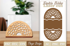 Wooden Napkin Holder Laser Cut | Mandala Napkin Holder SVG Product Image 1