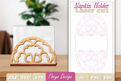 Wooden Napkin Holder Laser Cut | Snowflake Napkin Bundle Product Image 12