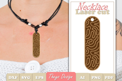 Wooden Laser Cut Necklace SVG Product Image 1
