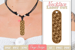 20 Design Wooden Laser Cut Necklace SVG Bundle Product Image 6