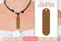 Wooden Laser Cut Necklace SVG Product Image 1