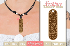Wooden Laser Cut Necklace SVG Product Image 1