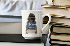 Go Away I'm Reading Sublimation Designs, Afro Woman Png Product Image 4