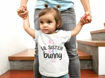 Big Sister Bunny SVG, Lil sister Bunny SVG, Kids Easter SVG Product Image 2