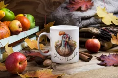Give Thanks PNG Turkey Illustration, Turkey Day Sublimation Product Image 6