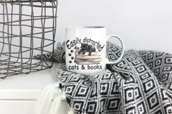 Black Cat On Books Digital Print Art, Png for Sublimation Product Image 6