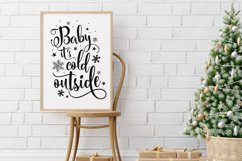 Baby it's cold outside SVG, Christmas SVG, Christmas sign Product Image 3