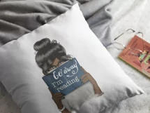 Go Away I'm Reading Sublimation Designs, Afro Woman Png Product Image 6