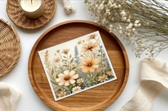 A postcard mockup on a tray_2. PSD &amp; PNG Product Image 2