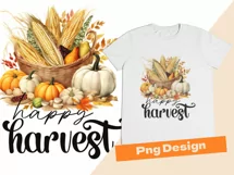 Happy Harvest Fall PNG, Sublimation Downloads Product Image 6