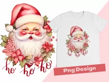 Red Santa Claus Sublimation PNG for Shirts Product Image 8