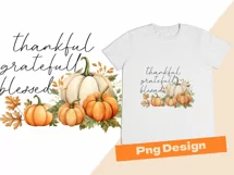 Thankful Grateful Blessed PNG Digital Download Art Product Image 5