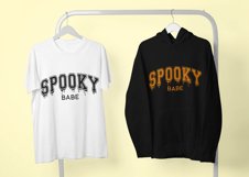 Spooky Babe SVG, Halloween sweatshirt SVG, Halloween shirt Product Image 6
