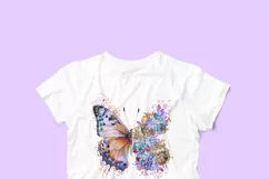 Floral Buttterfly Png Sublimation Design, Flower Butterfly Product Image 7