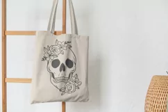 Floral Skull svg - Flower Woman Skull svg Halloween svg png Product Image 5