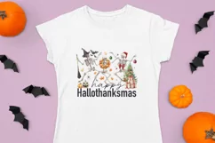 Happy Hallothanksmas PNG Digital Download for Sublimation Product Image 9