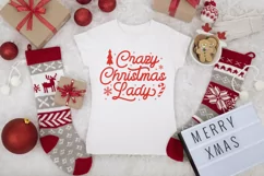 Crazy Christmas Lady SVG, Christmas shirt SVG Product Image 5
