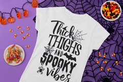 Thick Thighs And Spooky Vibes SVG, Halloween SVG, Spooky SVG Product Image 4