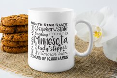 State of Minnesota Cut File| Square Typography Product Image 2