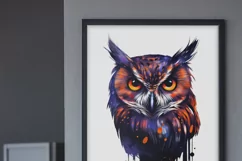 Purple Owl PNG Sublimation Instant Download Product Image 9