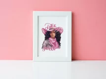 Pink Retro Western Black Cowgirl Product Image 4
