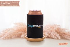 Black Can Cooler Sleeve | Boho Mock up Product Image 1